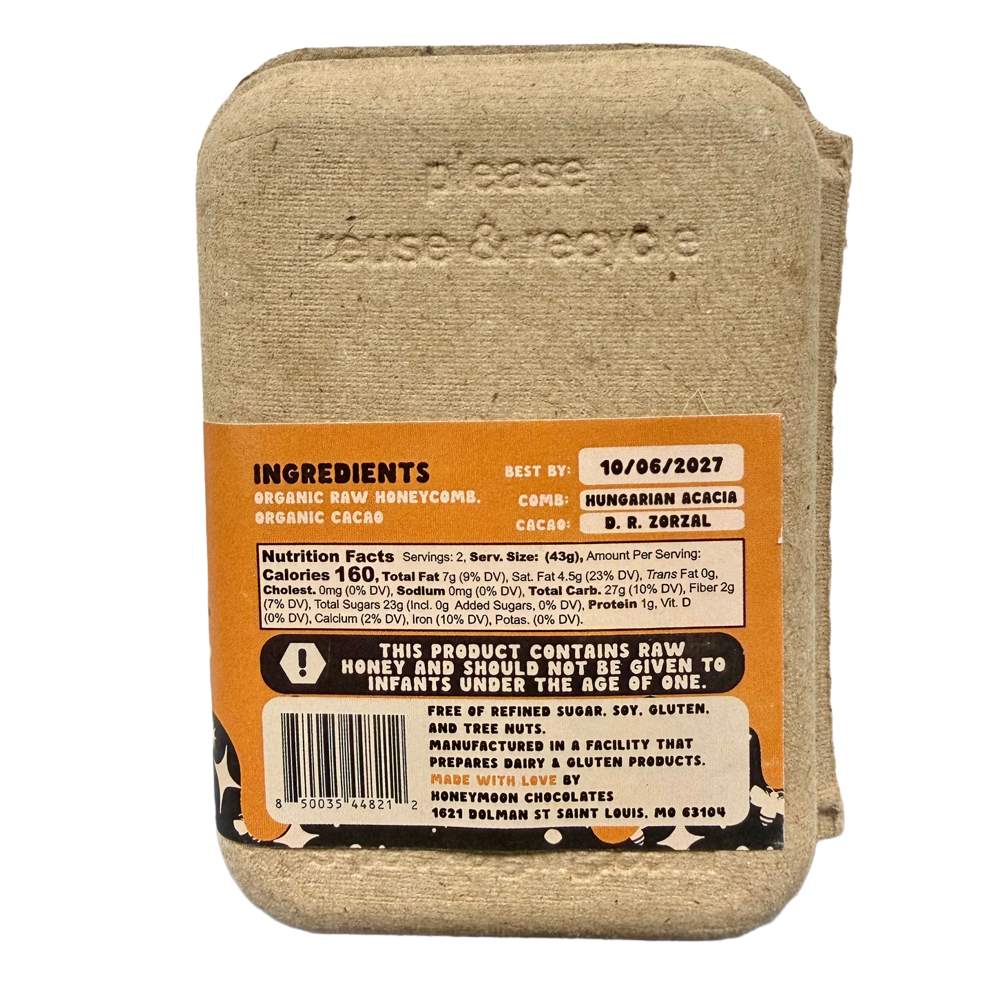 Case of 12 Chocolate Covered Raw Honeycomb