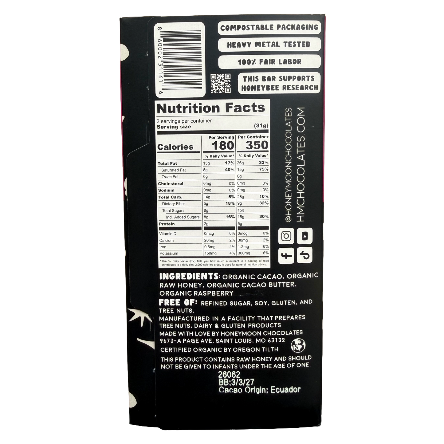 Raspberry Dark Chocolate — Case of 12